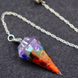 7 Chakra Healing Crystals Pendulum for Dowsing