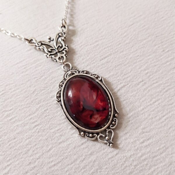 gothic quartz charm pendant necklace