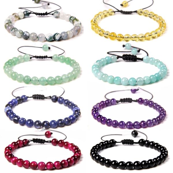 multi colour natural stone beads bracelet