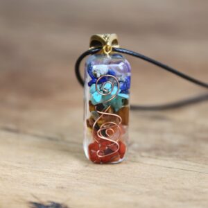 Natural 7 Chakra Orgone Energy Healing Pendant Necklace