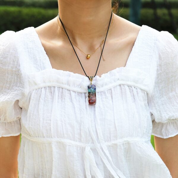 reiki healing natural stone pendant necklace