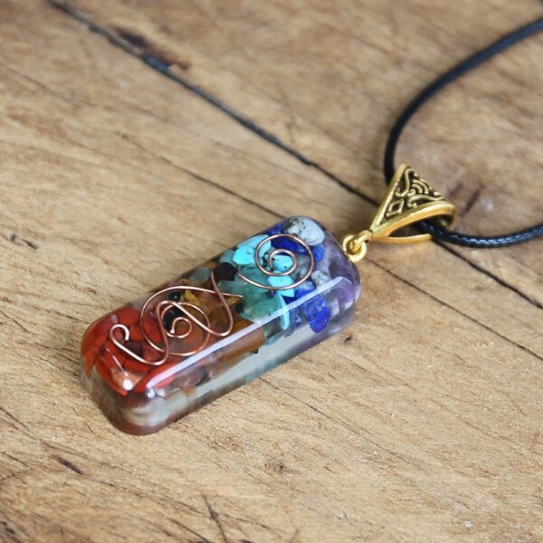 reiki healing natural stone pendant necklace