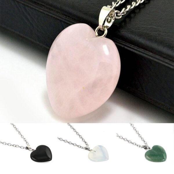 natural quartz crystal healing chakra stone necklace