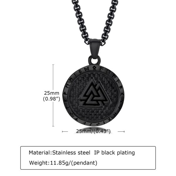 Viking Amulet Talisman Pendant Necklace size chart