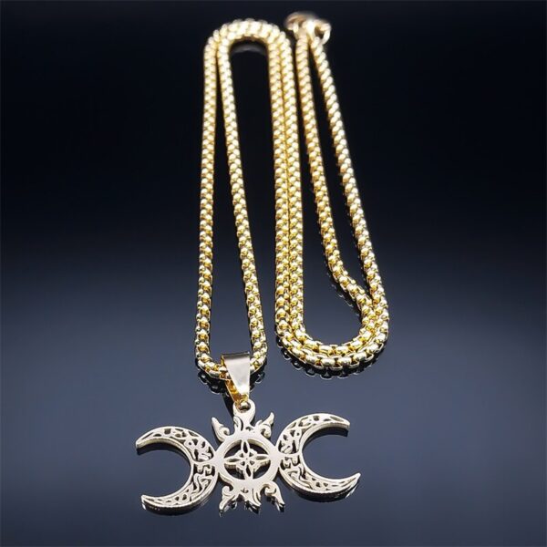 s/s wicca triple moon necklace