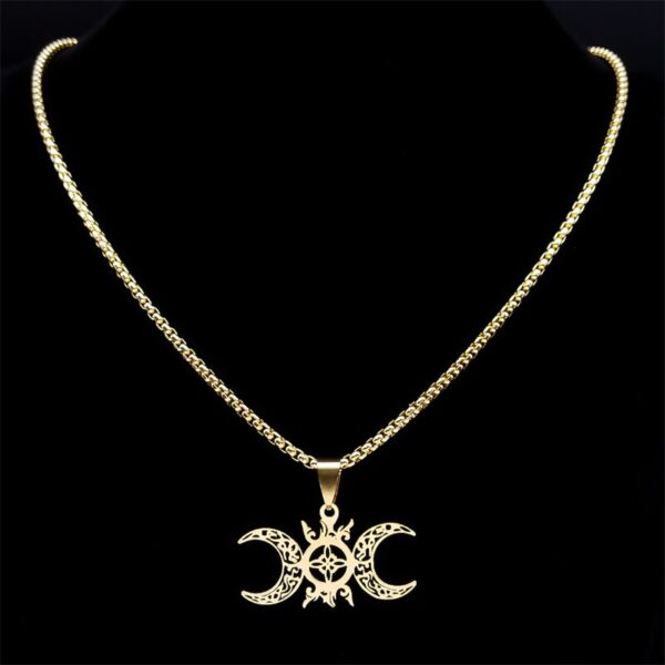 s/s wicca triple moon necklace