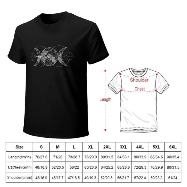 men's triple moon t-shirt size chart