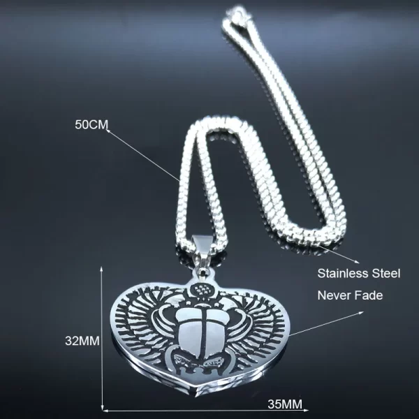 unisex Egyptian scarab amulet necklace
