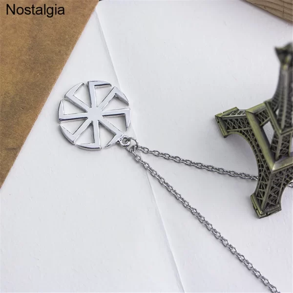 Nostalgia Slavic Kolovrat Pendant Wheel Necklace