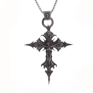 Vintage Gothic Skull Pendant Necklace
