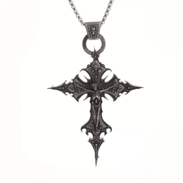 Vintage Gothic Skull Pendant Necklace