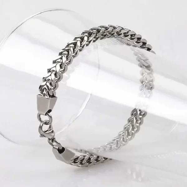 Unisex Vintage Viking Stainless Steel Cuban Chain Bracelet