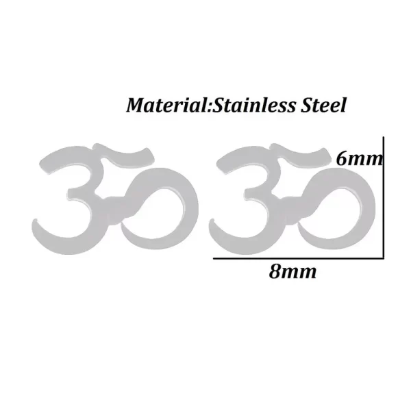 Stainless Steel OM Symbol Earrings