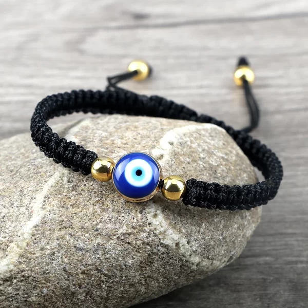 Evil Eye Braided Bracelet Lucky Red Black Color Thread Couple Chain Handmade Prayer