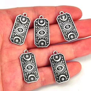 5-pcs Unisex Star Moon Sun Eye Pendant Amulet