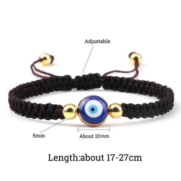 Evil Eye Braided Bracelet Lucky Red Black Color Thread Couple Chain Handmade Prayer