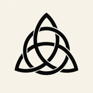 Triquetra Symbol-Trinity Knot Symbol