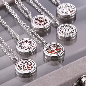 Tree of Life Aromatherapy Perfume Locket Necklace Amulet
